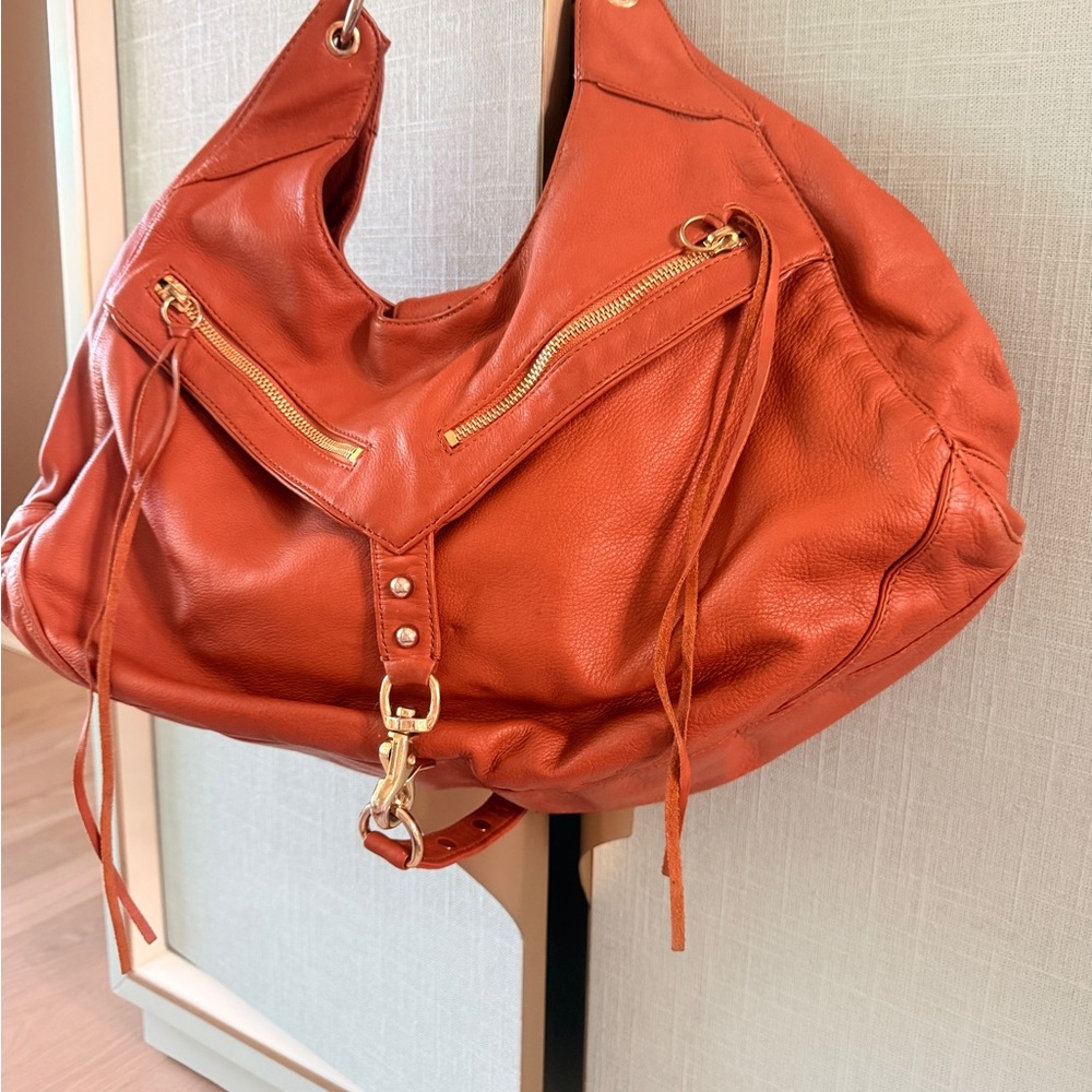 Botkier Toffee Leather Boho Hobo Bag
